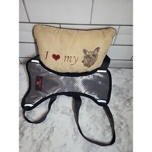 Pet Lovers Owners I LOVE MY YORKIE PILLOW  10.5" X 7"  & Small Dog Harness